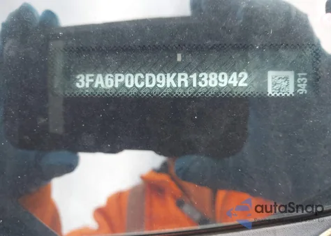 2019 Ford Fusion Sel z USA, uszkodzony, nr VIN 3FA6P0CD9KR138942